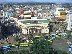 Downtown Nairobi - Click picture for bigger format.