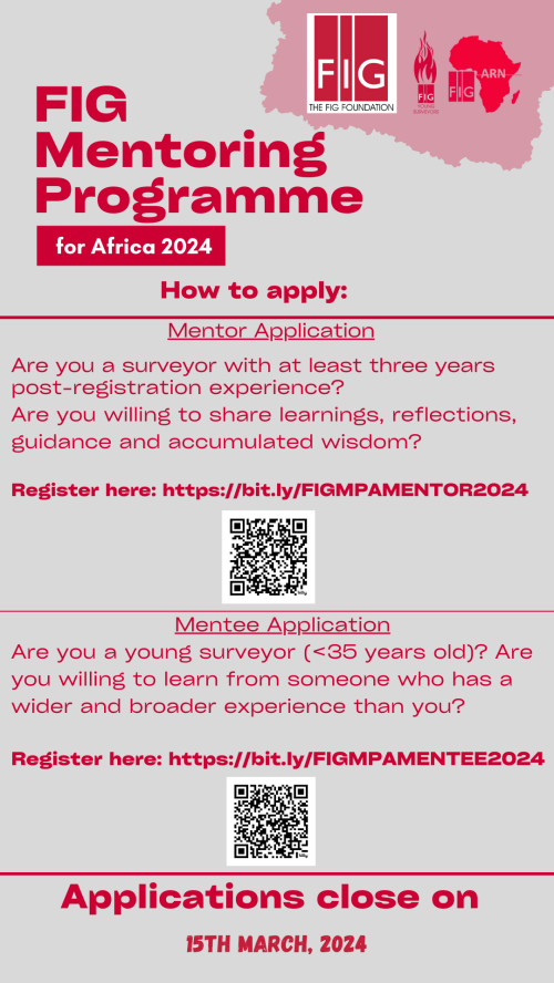 News from FIG 2024 FIG Mentoring Programme for Africa 2024